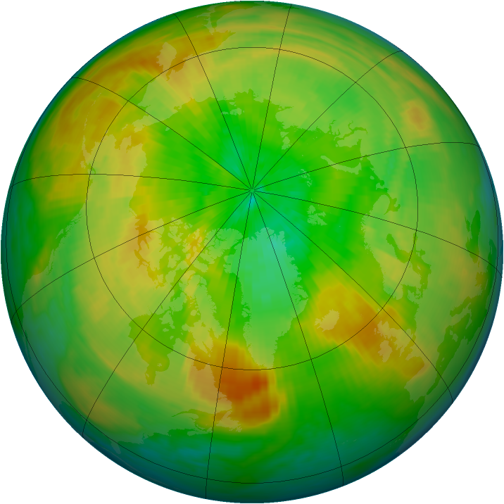 Arctic ozone map for 01 April 1993